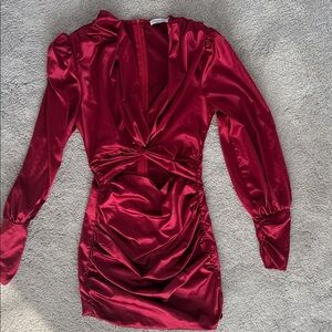 Elegant Burgundy Dress